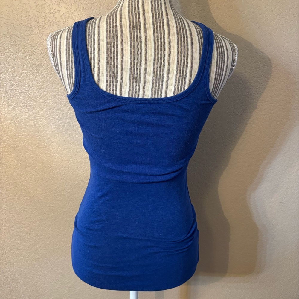 Merona Tank Top XS Royal Blue Cotton Modal Stretch Soft - Picture 2 of 8